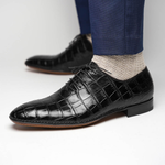 Caporicci 2542 Alligator Oxfords Black