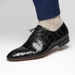 Caporicci 2542 Alligator Oxfords Black