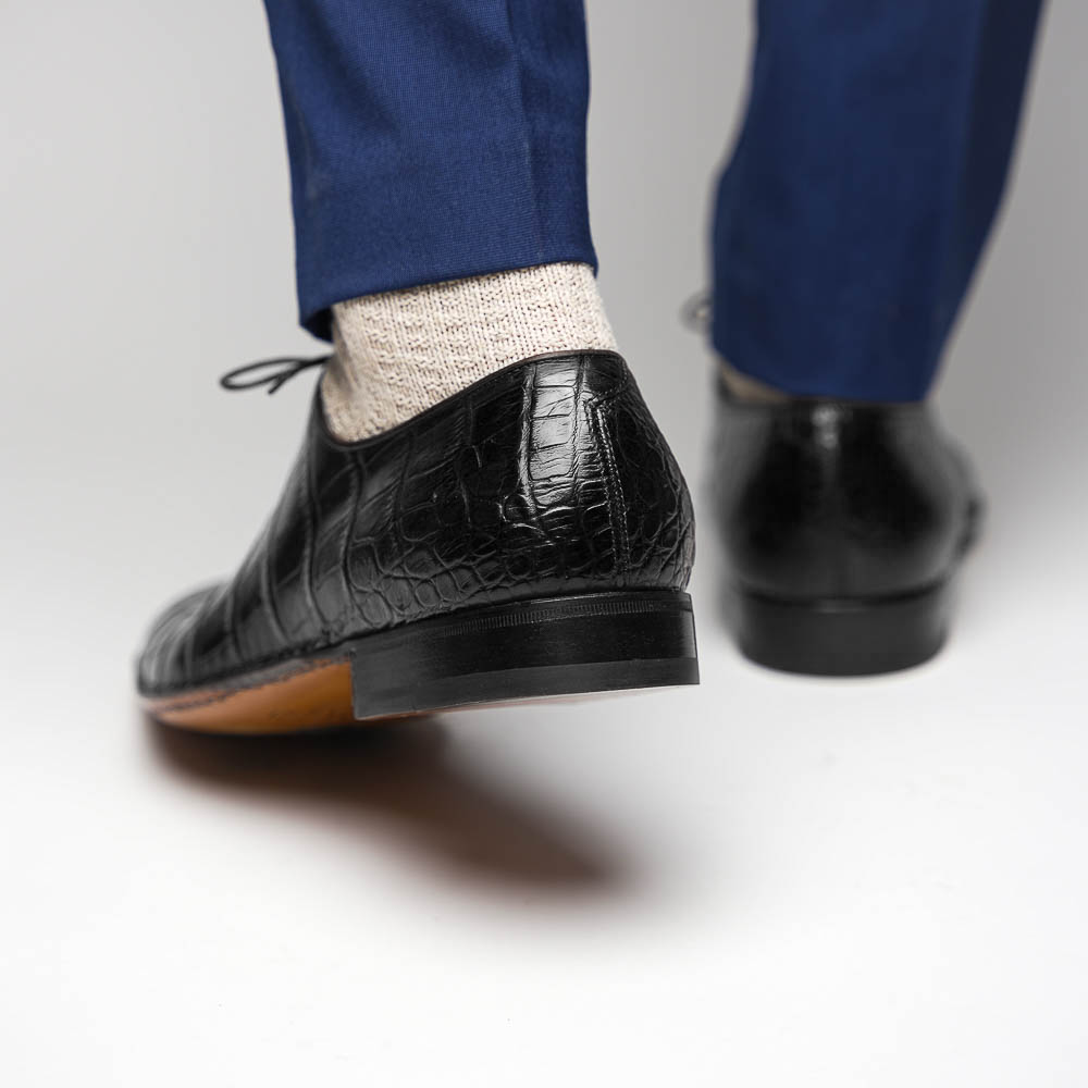 Caporicci 2542 Alligator Oxfords Black