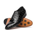 Caporicci 2542 Alligator Oxfords Black