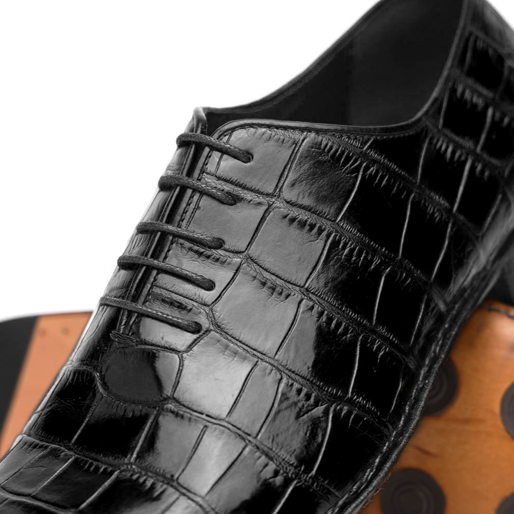 Caporicci 2542 Alligator Oxfords Black