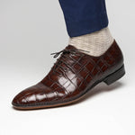 Caporicci 2542 Alligator Oxfords Castagno