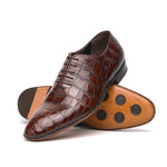 Caporicci 2542 Alligator Oxfords Castagno