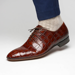 Caporicci 2542 Alligator Oxfords Gold
