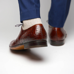 Caporicci 2542 Alligator Oxfords Gold