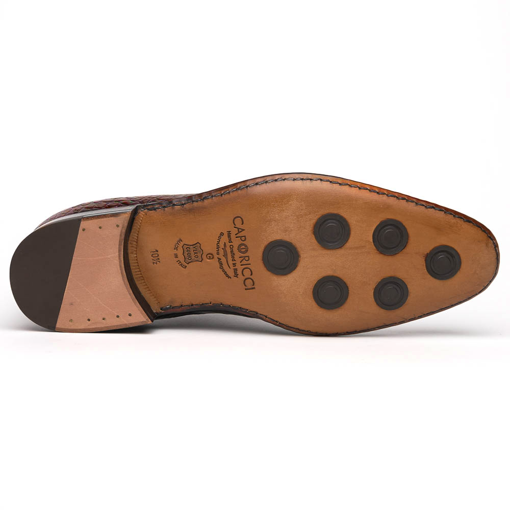 Caporicci 2542 Alligator Oxfords Gold