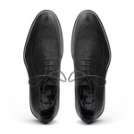 Zelli Campo Suede Goatskin / Wax Lace-up Shoes Black (26-224-BLK)