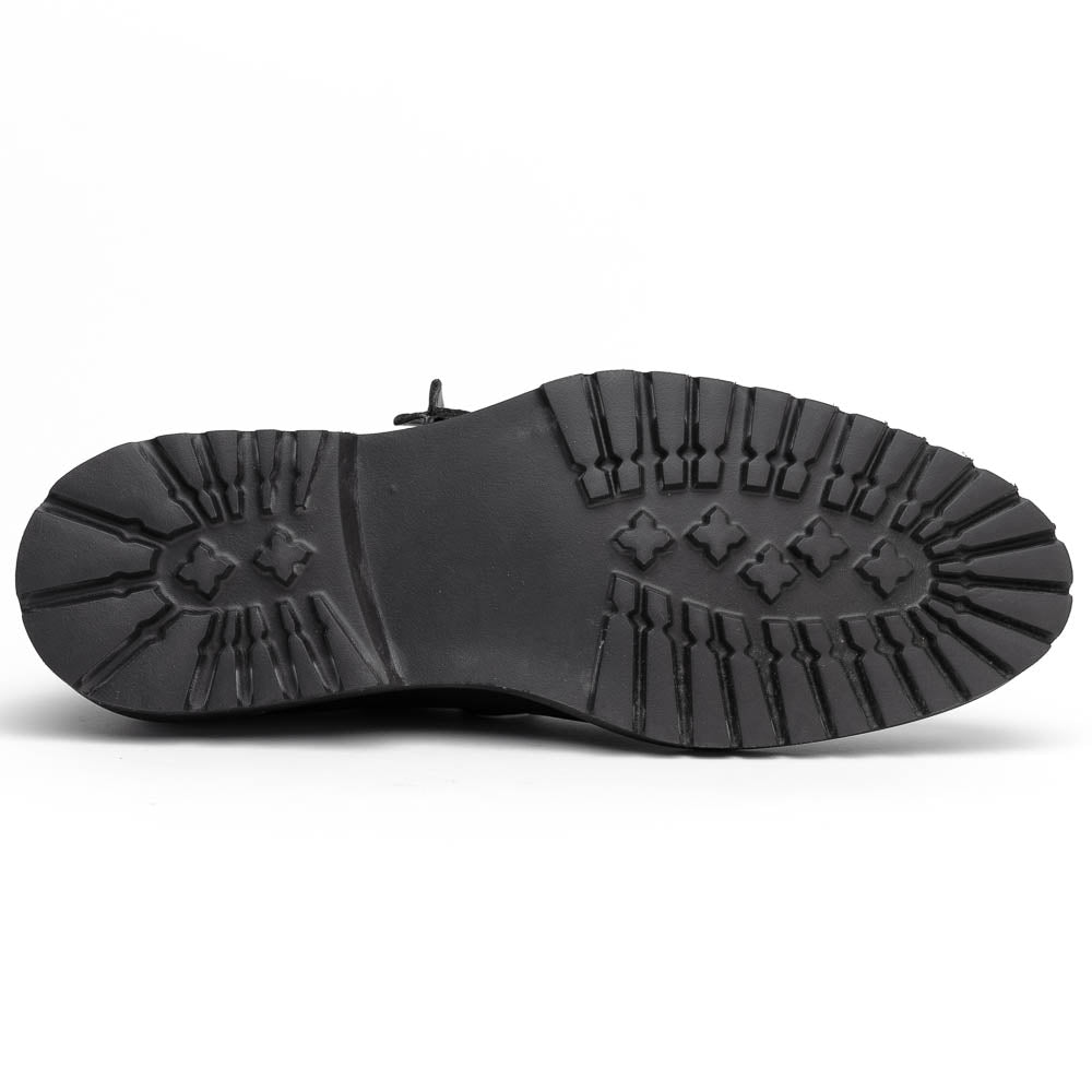 Zelli Campo Suede Goatskin / Wax Lace-up Shoes Black (26-224-BLK)