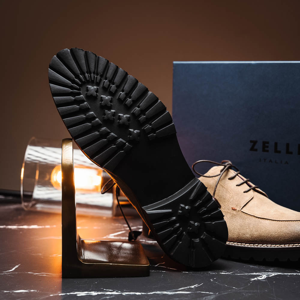 Zelli Campo Suede Goatskin / Wax Lace-up Shoes Oak (26-224-OAK)