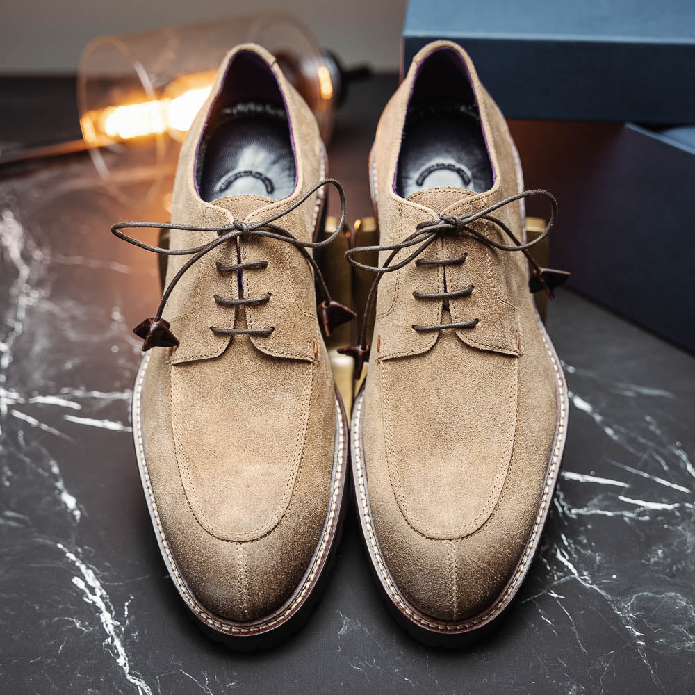Zelli Campo Suede Goatskin / Wax Lace-up Shoes Oak (26-224-OAK)