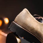 Zelli Campo Suede Goatskin / Wax Lace-up Shoes Oak (26-224-OAK)