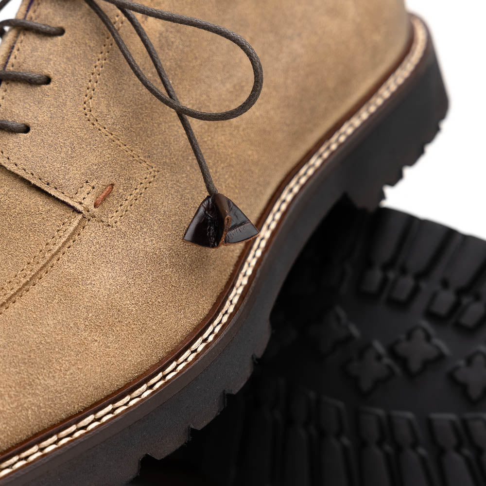 Zelli Campo Suede Goatskin / Wax Lace-up Shoes Oak (26-224-OAK)