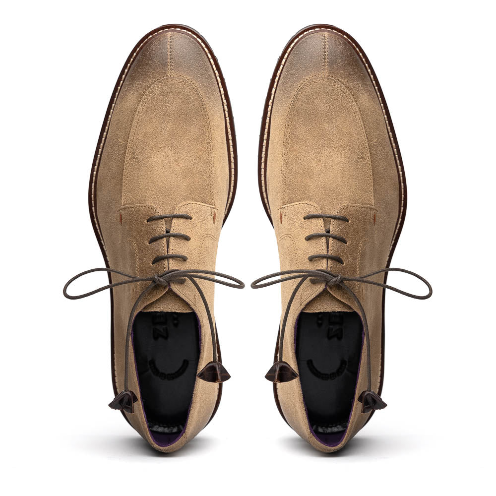 Zelli Campo Suede Goatskin / Wax Lace-up Shoes Oak (26-224-OAK)