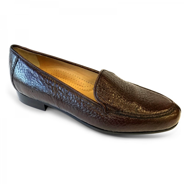 Zelli Como Peccary Split Toe Slip On in Brown