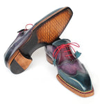 Paul Parkman Norwegian Welted Wingtip Dress Shoes Purple & Blue