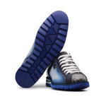 Harris Firenze 1913 Hand Shaded Leather Sneaker Blue