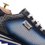 Harris Firenze 1913 Hand Shaded Leather Sneaker Blue