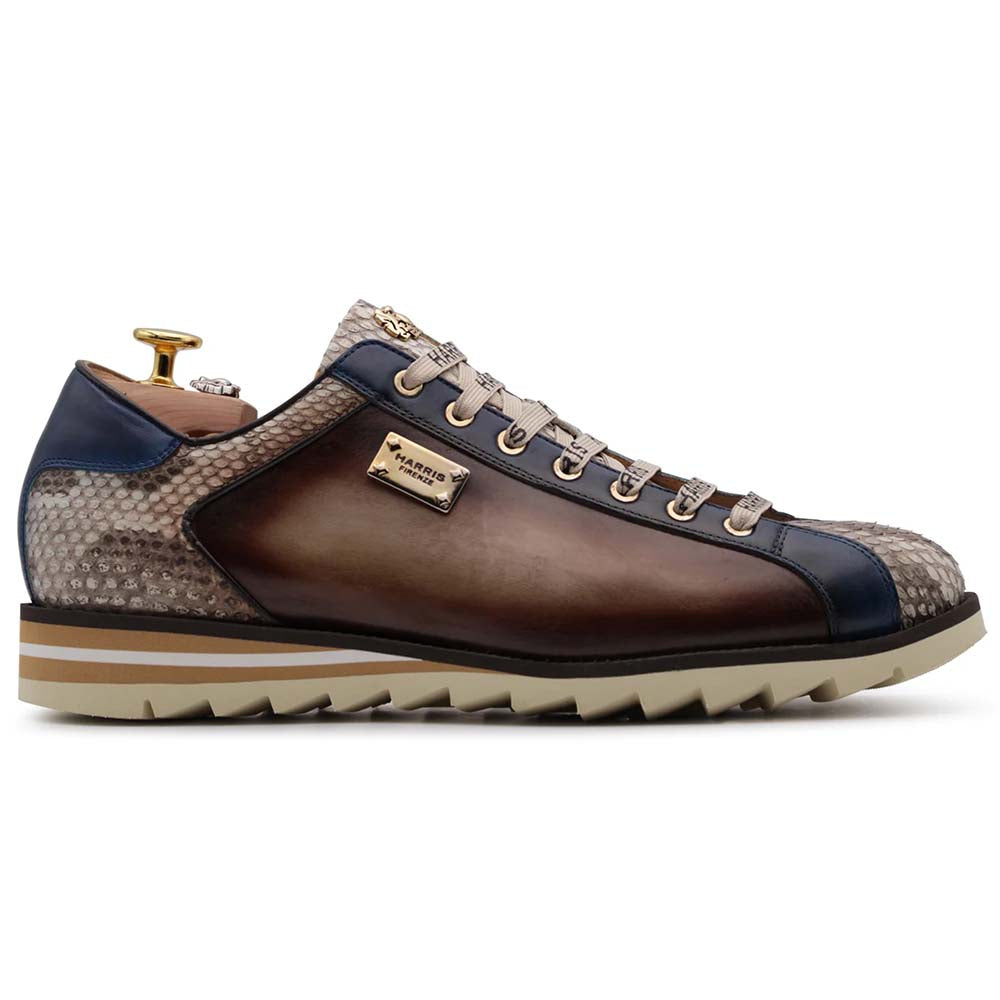 Harris Firenze 1913 Hand Shaded Python Sneaker Brown