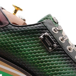 Harris Firenze 1913 Hand Shaded Leather Sneakers Green