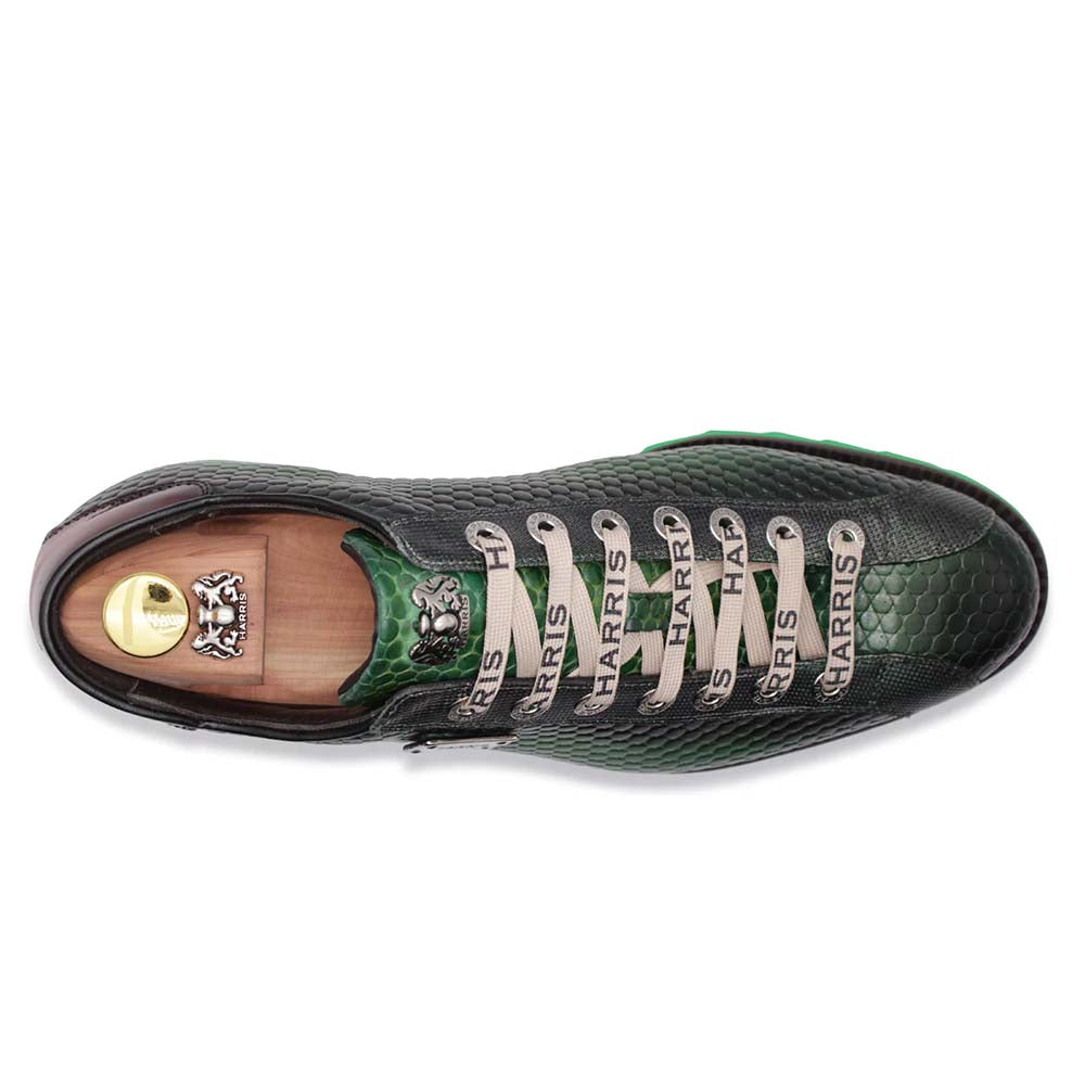 Harris Firenze 1913 Hand Shaded Leather Sneakers Green