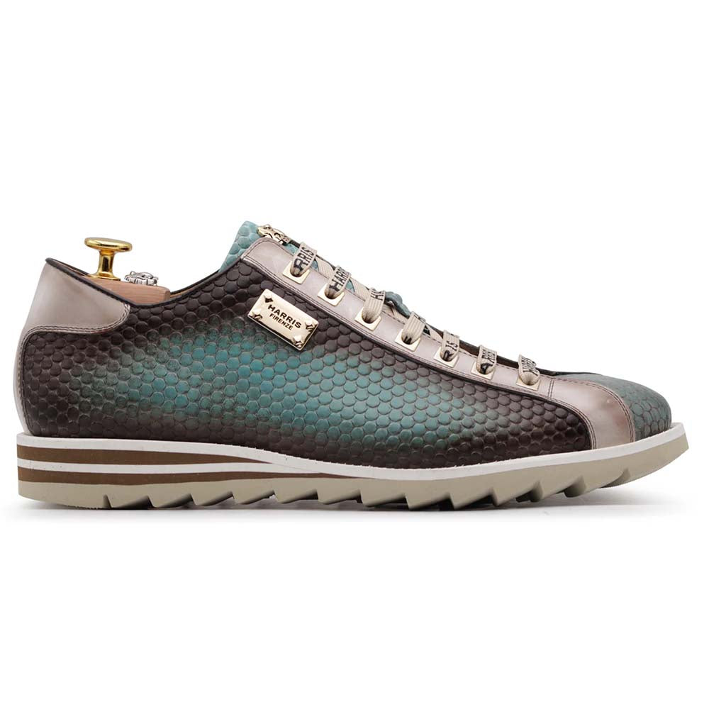 Harris Firenze 1913 Hand Shaded Leather Sneakers Green