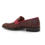 Mezlan Two-Toned Penny Loafer Burgundy / Dark Burgundy