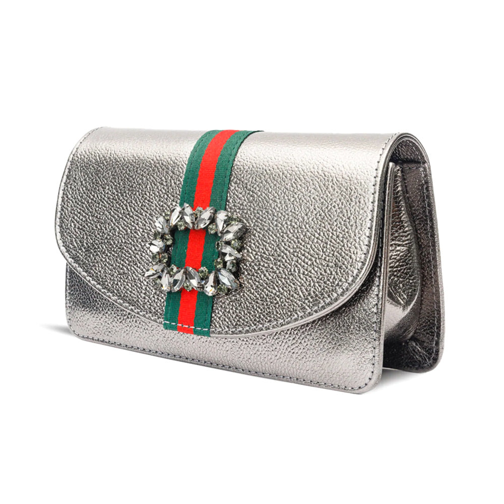 Vinci Leather The Afega Women's Leather Handbag Silver