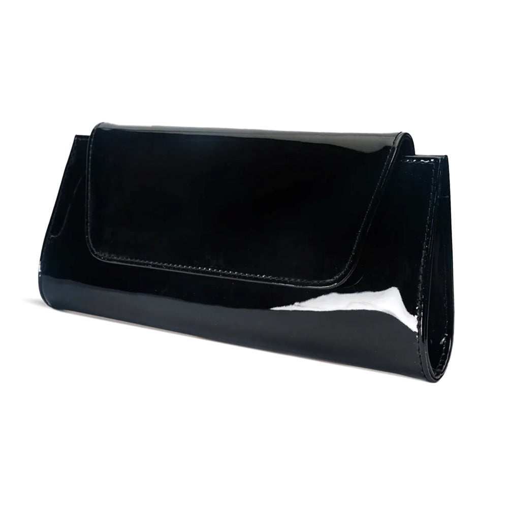 Vinci Leather The Ege Women's Patent Leather Clutch Black