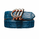 Mauri 0100/35 Baby Croc & Mauri Fabric Belt W Blue