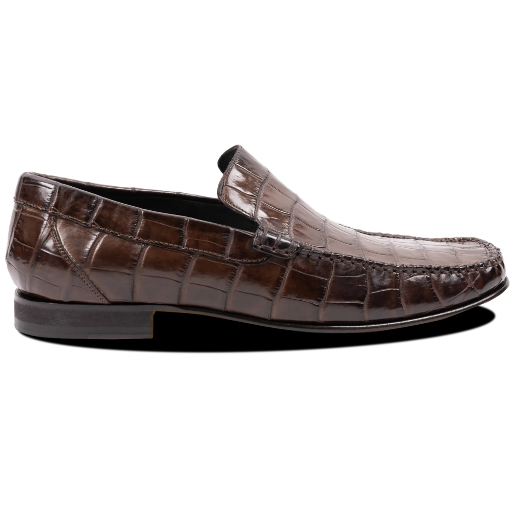 Calzoleria Toscana 4468 Baby Nile Crocodile Venetian Loafer Moor