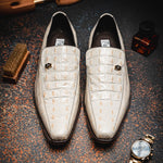 Maseratti Moda II 3008 Embossed Crocodile & Caiman Loafers Oryx