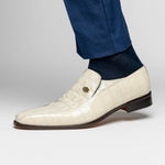 Maseratti Moda II 3008 Embossed Crocodile & Caiman Loafers Oryx