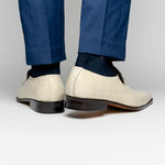 Maseratti Moda II 3008 Embossed Crocodile & Caiman Loafers Oryx