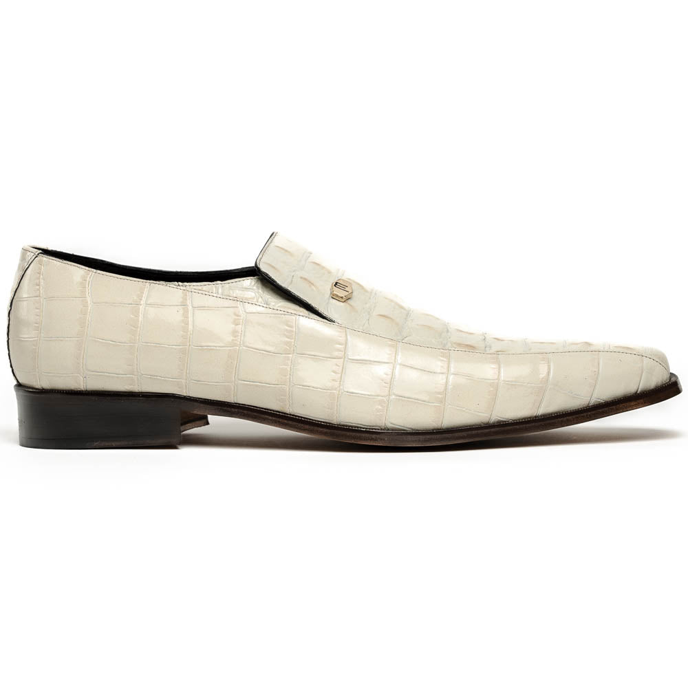 Maseratti Moda II 3008 Embossed Crocodile & Caiman Loafers Oryx