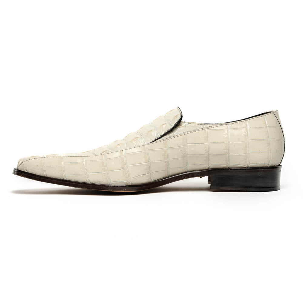 Maseratti Moda II 3008 Embossed Crocodile & Caiman Loafers Oryx