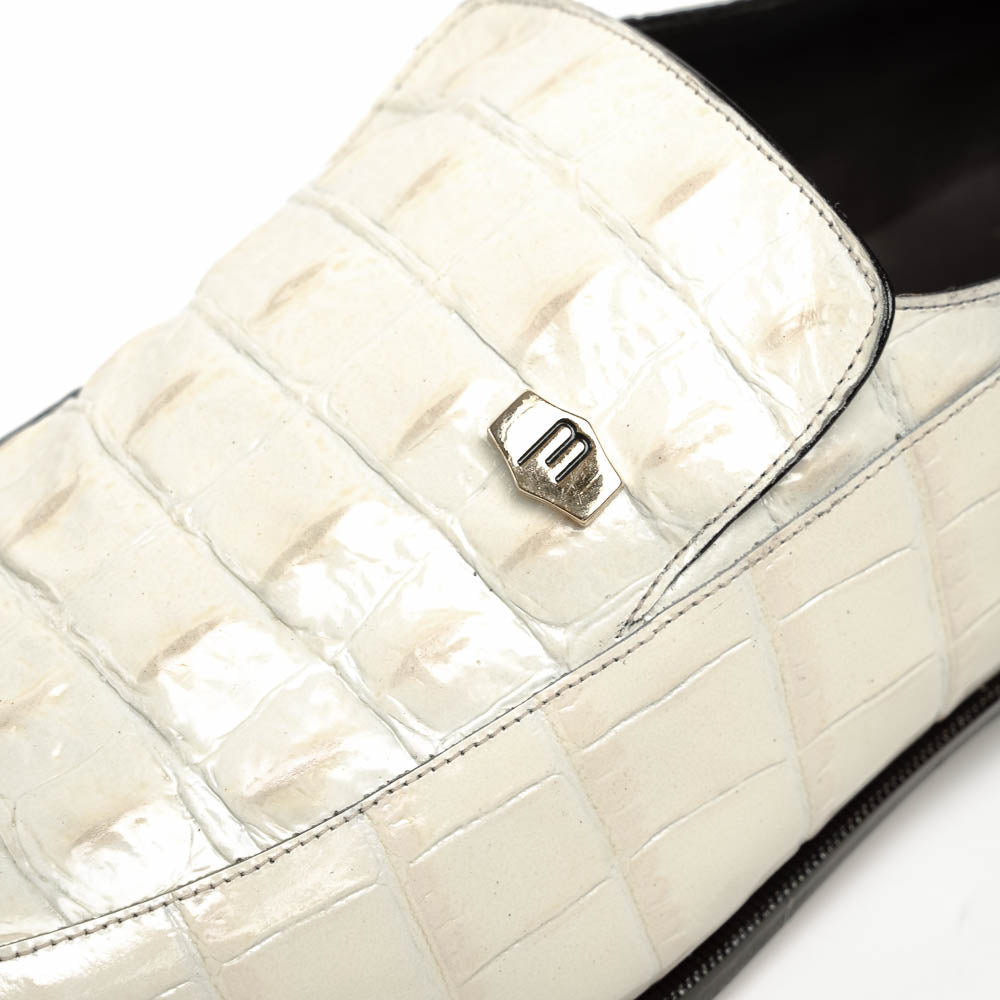 Maseratti Moda II 3008 Embossed Crocodile & Caiman Loafers Oryx