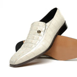 Maseratti Moda II 3008 Embossed Crocodile & Caiman Loafers Oryx