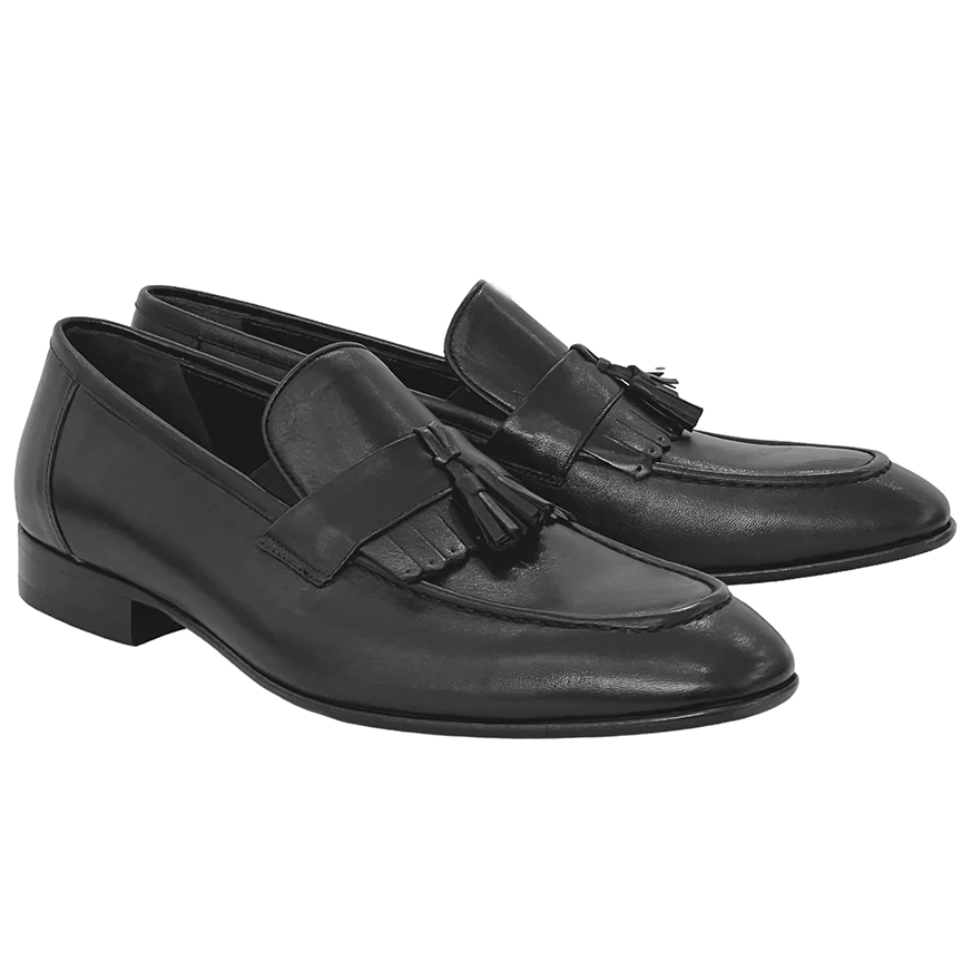 Corrente 3010 Kiltie Tassel Loafer Black
