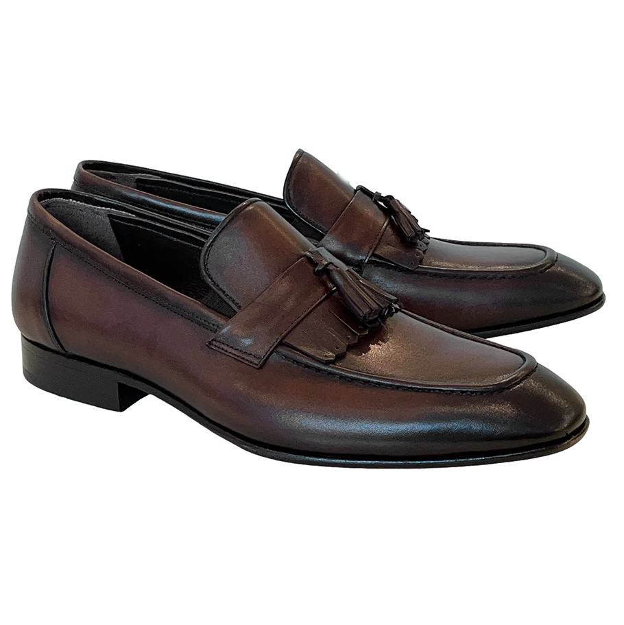 Corrente 3010 Kiltie Tassel Loafer Brown