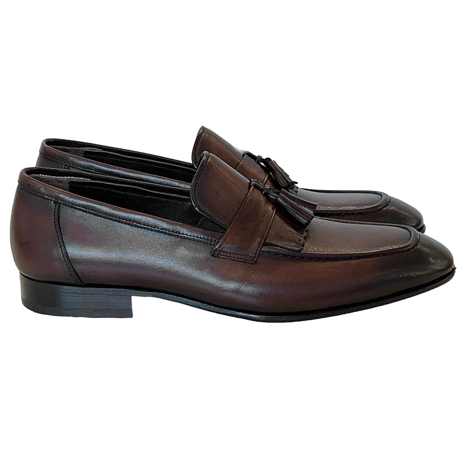 Corrente 3010 Kiltie Tassel Loafer Brown