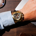 Tonino Lamborghini Spyder 3011SP Stainless Steel Chronographic Sport Watch Gold (Limited Edition)