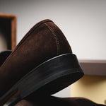 Calzoleria Toscana 7730 Suede Penny Loafers Chocolate