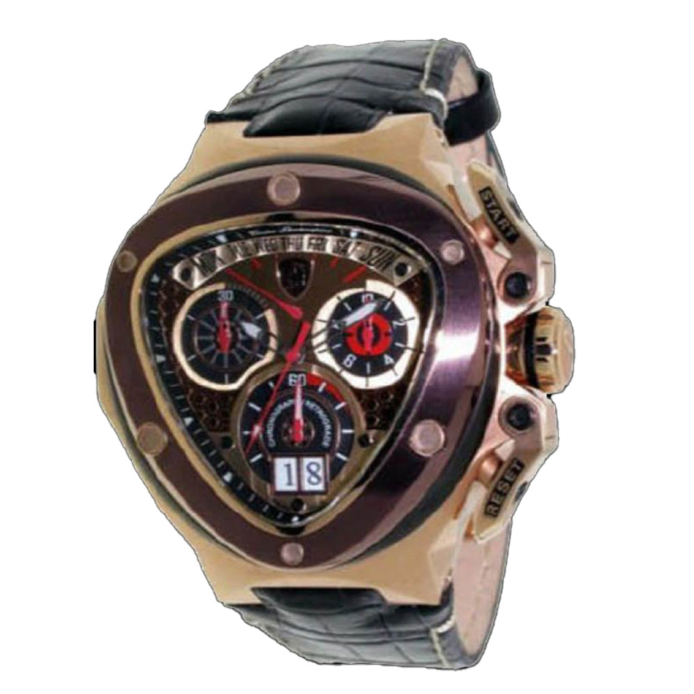 Tonino Lamborghini Spyder 3017 Chronographic Watch Gold / Brown