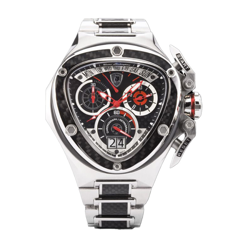 Tonino Lamborghini Spyder 3019 Chronographic Watch Silver / Black