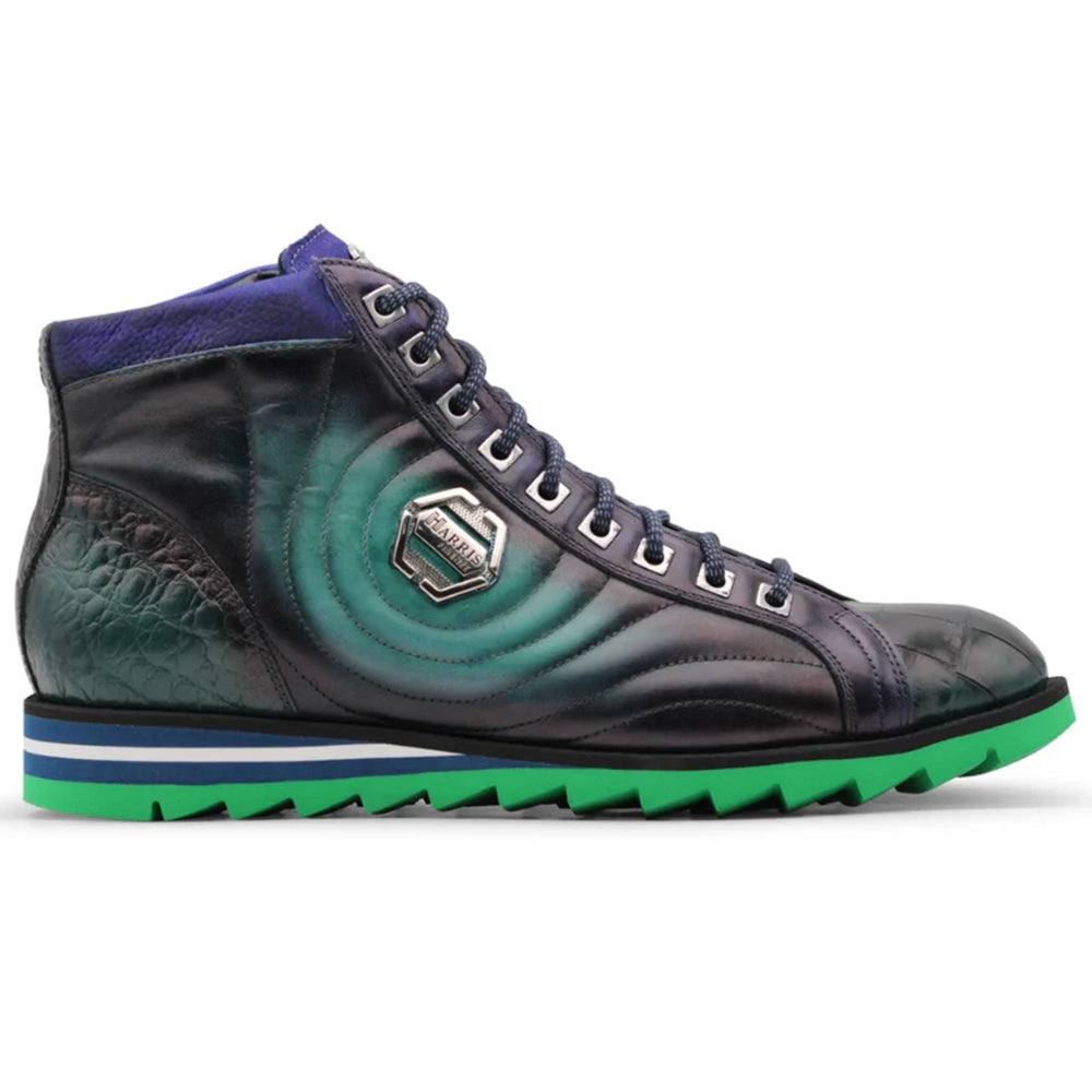 Harris Firenze 1913 Leather Ankle Boots Green