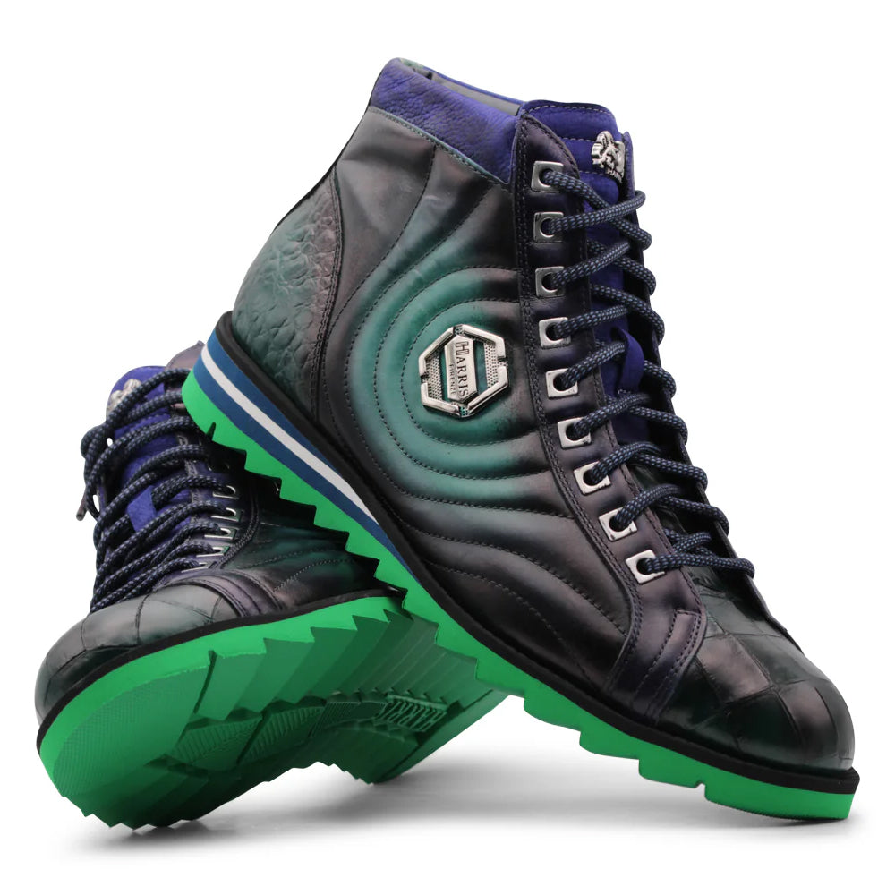 Harris Firenze 1913 Leather Ankle Boots Green