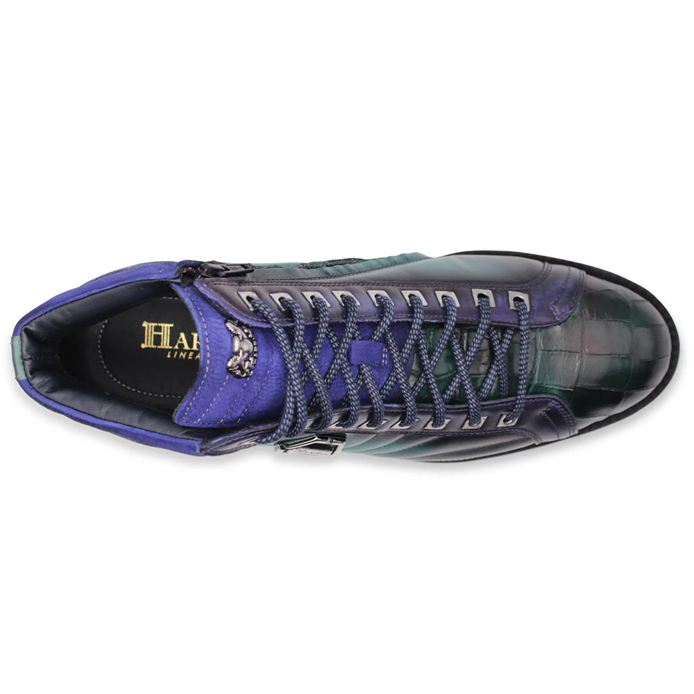 Harris Firenze 1913 Leather Ankle Boots Green
