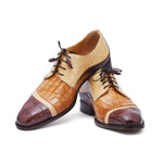 Mauri 3064 Swag Alligator & Ostrich Shoes Tmoro / Brandy / Bone (Special Order)