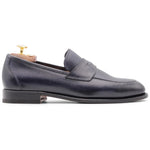 Harris Firenze 1913 Rice Grain Embossed Leather Blue