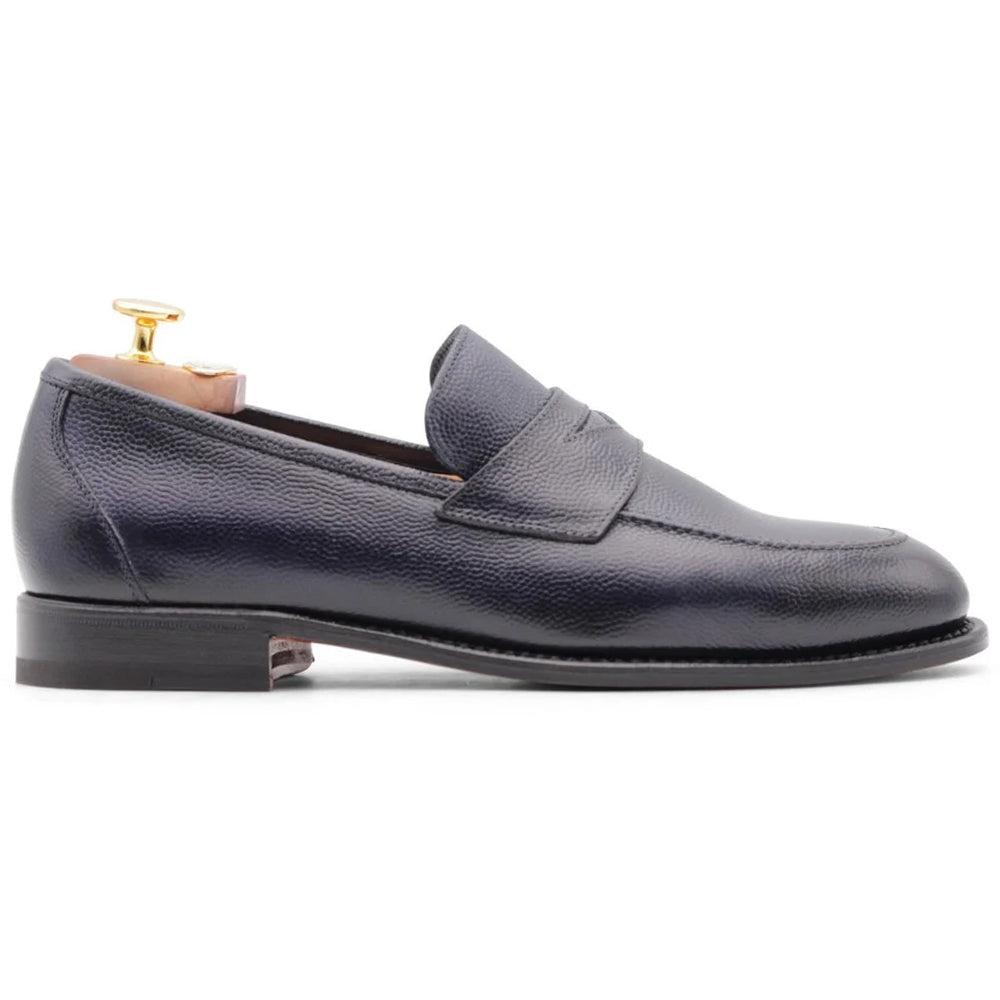 Harris Firenze 1913 Rice Grain Embossed Leather Blue